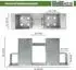 Baumarktplus Holzstapelhilfe feuerverzinkter Stahl 34x10x15cm, 4er-Set