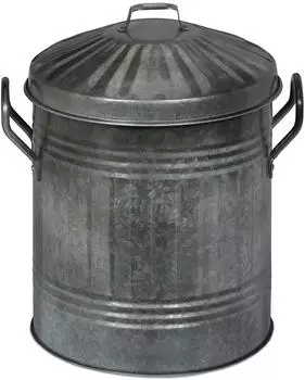 Relaxdays Ascheeimer mit Deckel 10L