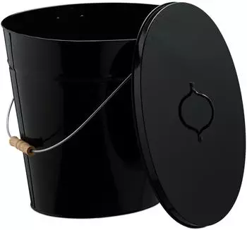 Relaxdays Ascheeimer mit Deckel 18,5l