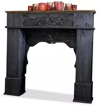 Loberon Margaux Kaminkonsole antikschwarz (1034811)