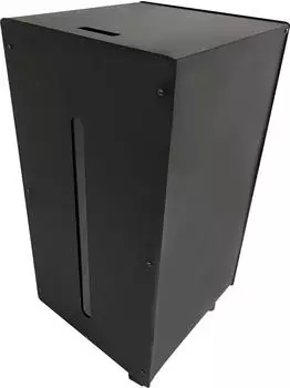 FireFix Pelletbox mit Sichtscheibe und Rollen, schwarz, Stahl/Kunststoff (832)