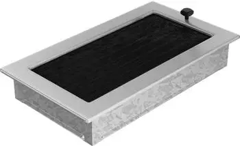 Kratki Lüftungsgitter 170x300mm mit Jalousien, Edelstahl gebürstet (30SZX)