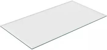Relaxdays Tischplatte / Kaminscheibe ESG-Glas 65x120cm