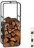 Relaxdays Kaminholzregal Stahl 100x40cm, anthrazit (10026018_947)