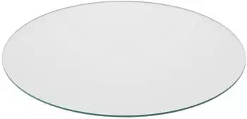 Relaxdays Glasplatte ESG, rund, transparent, 8mm, &Oslash;90cm