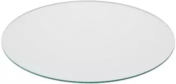 Relaxdays Glasplatte ESG, transparent, rund, 8mm, &Oslash;80cm