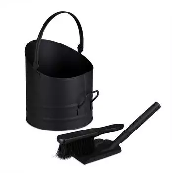 Relaxdays Ascheeimer mit Tragegriff 9,5l