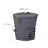 Relaxdays Ascheeimer mit Deckel und Schaufel, 19L, grau