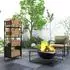 Outsunny Kaminholzregal mit Rollen, 4 Ablagen, Metall, schwarz, 45x30x118cm (800000804571)