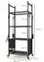 Outsunny Kaminholzregal mit Rollen, 4 Ablagen, Metall, schwarz, 45x30x118cm (800000804571)