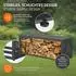 ML-Design Kaminholzregal 2-in-1 mit Sitzbank, Stahl verzinkt, anthrazit, 120x38x43cm (409000907)