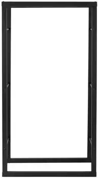 ML-Design Kaminholzregal rechteckig, schwarz, Stahl, 80x150x25cm