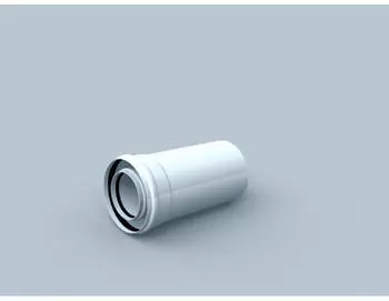 Bertrams Polyline LAS Rohr DN 60/100, 250mm, innen, wei&szlig; (41RL25060)