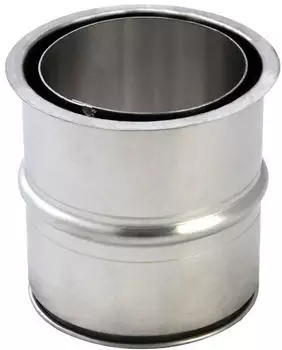 Bertrams Wandfutter Aluminium doppelt DN130, 1,0mm (14WFD130A)