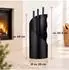 Relaxdays Kaminbesteck Set 4 teilig Edelstahl schwarz (10038755)