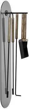 Blomus Ashi Kaminbesteck Set 5 teilig Stahl schwarz braun (66159)