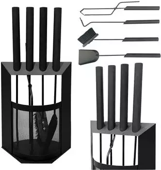 DanDiBo Kaminbesteck Set 5-teilig Schwarz (96616)