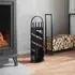 vidaXL Kaminwerkzeug Set 5 teilig 23x15x66 cm Stahl schwarz
