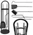 DanDiBo Kaminbesteck Set 5 teilig Set schwarz (96573)