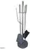 HTI-Living Adrik Kamingarnitur 5 tlg. grau/silber (2221043)