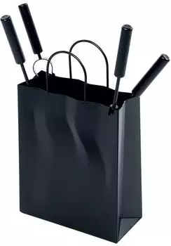 FireFix Kaminbesteck "Tasche" Stahl schwarz 4-teilig (K2455)