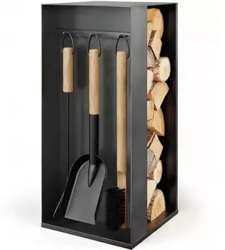 BLACK OAK Kaminbesteck Aspen 4-teilig schwarz