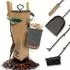 OAKAGE Kaminbesteck Modern FireMaster Dunkelgrau (KBOA01)