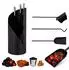 Relaxdays Kaminbesteck 4-teilig Schwarz (10033829)