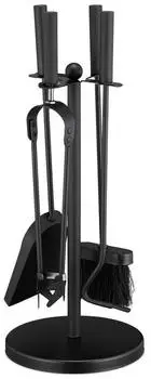 Relaxdays Kaminbesteck 5-teilig Schwarz (10037810)