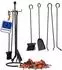 Relaxdays Kaminbesteck 5-teilig schwarz (10022293)