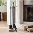 Relaxdays Kaminbesteck 5-teilig schwarz (10022293)