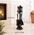 Relaxdays 5-teiliges Kaminbesteck in Schwarz (10047795)