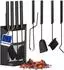 Relaxdays 5-teiliges Kaminbesteck mit Halter Schwarz (10028784)