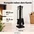 Relaxdays 5-teiliges Kaminbesteck schwarz (10050415)