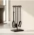 Relaxdays Kaminbesteck schwarz 5 tlg. Schwarz (10033830)