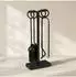 Relaxdays 5-teiliges Kaminbesteck Set Schwarz (10050416)