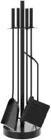 vidaXL 5-teiliges Kaminbesteck-Set 18 x 66 cm Stahl