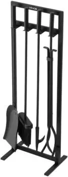 VEVOR Kaminbesteck-Set 5-teilig Schmiedeeisen/Stahl schwarz