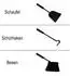 MS Beschläge Kaminbesteck-Set 4-tlg. schwarz, kompakt (KB-012-HAN)