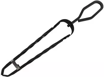Relaxdays Kaminzange Schmiedeeisen 46cm, schwarz (10052367)