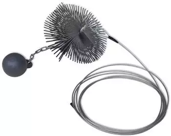 vidaXL Runder Schornsteinreinigungsb&uuml;rste, metallisch, &Oslash; 20cm (141272)