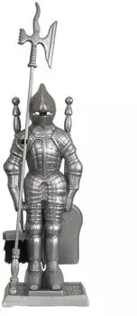 Trutzholm Kaminbesteck "Ritter" 4-tlg., silber, Gusseisen