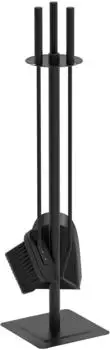 Vounot Kaminbesteck-Set 4-teilig, Schmiedeeisen, schwarz (6719265996823)