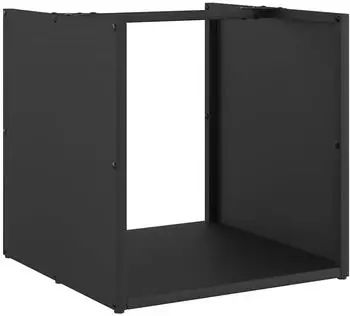 vidaXL Brennholzregal schwarz 40x40x40cm Kaltgewalzter Stahl (864237)