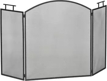 HomCom Kaminschutzgitter faltbar, Metall, schwarz (800000734259)