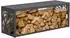 ML-Design Kaminholzregal mit Sitzbank 2-in-1, Stahl verzinkt, anthrazit, 120x38x43cm
