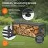 ML-Design Kaminholzregal mit Sitzbank 2-in-1, Stahl verzinkt, anthrazit, 120x38x43cm