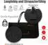 BigDean Filztasche anthrazit, faltbar, für Kaminholz/Shopper, 3er-Set