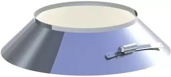 Jeremias DW-FU Wetterkragen mit Rand Ø 200mm Edelstahl (DW307200)