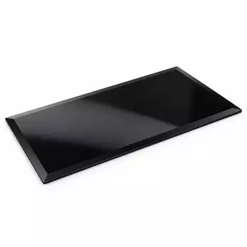 Relaxdays Glasplatte ESG 6mm, 120x65cm, schwarz, Tisch & Kamin